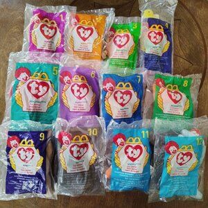 TY McDonald's Teenie Beanies - Complete Bagged Set of 12 (1998)